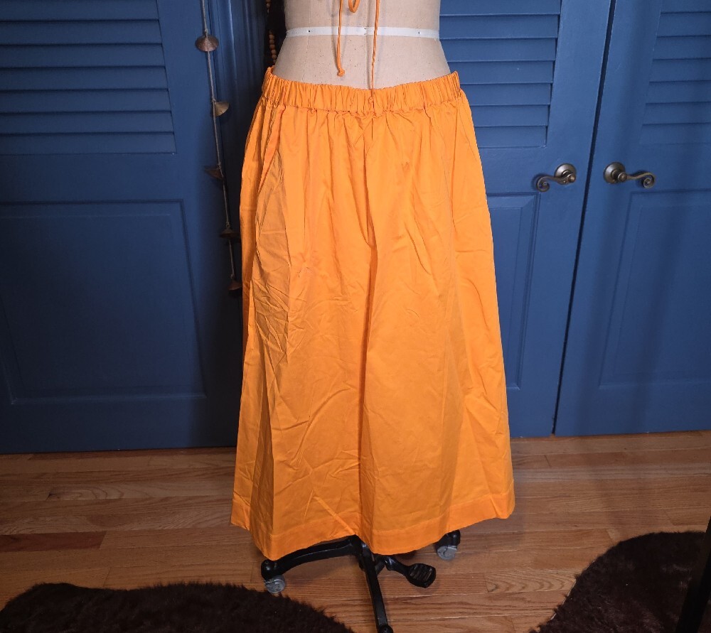 For Love And Lemons Bright Orange Maxi Skirt Set - Picture 2 of 4